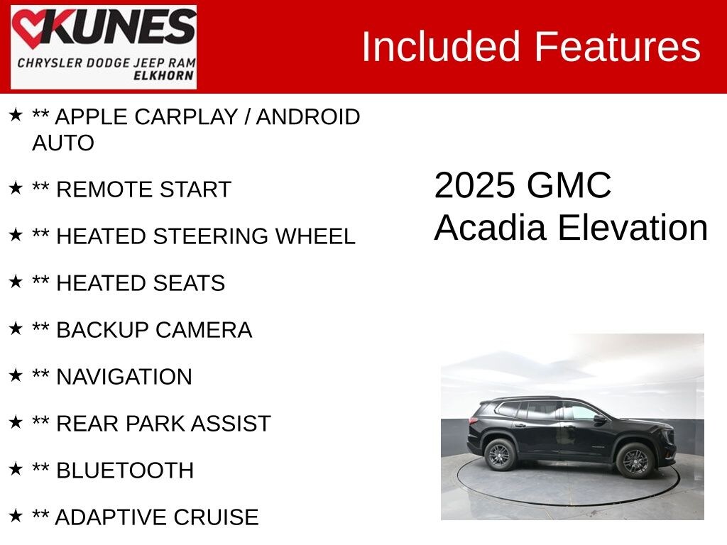 Used 2025 GMC Acadia Elevation SUV