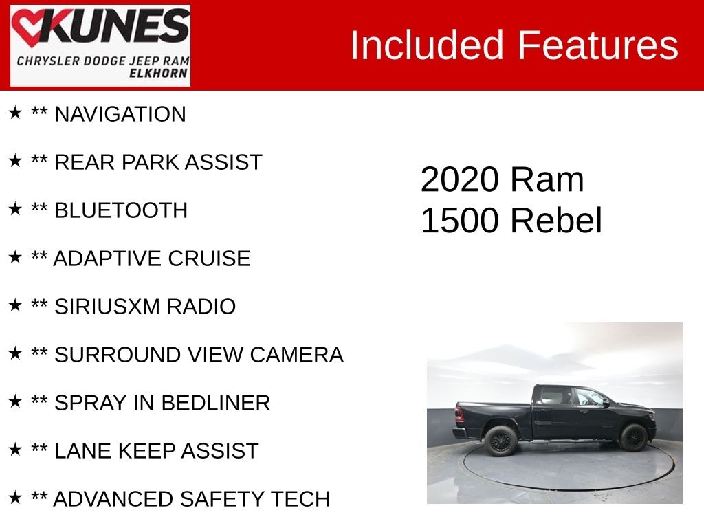 Used 2020 Ram 1500 Rebel Truck Crew Cab