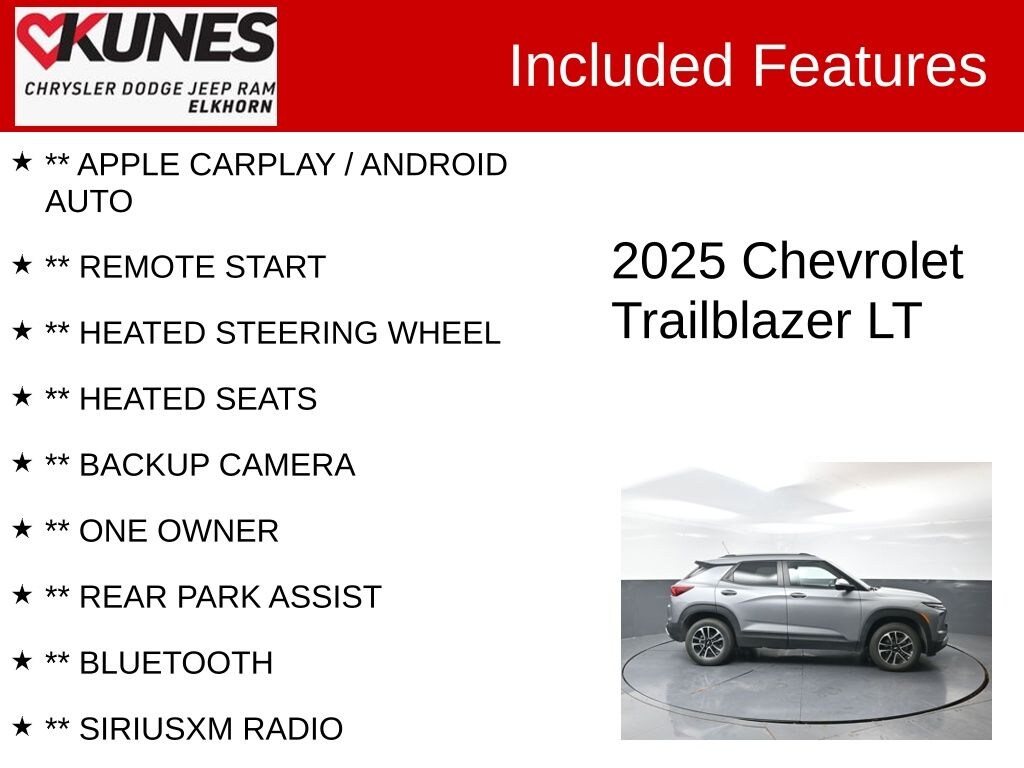 Used 2025 Chevrolet Trailblazer LT SUV