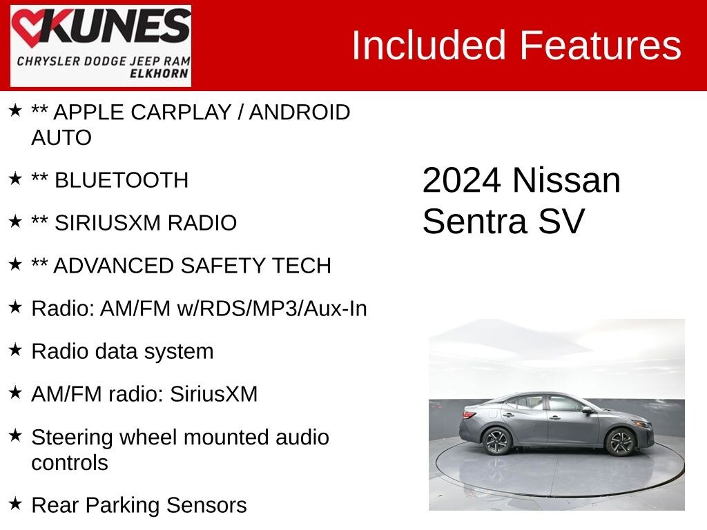 Used 2024 Nissan Sentra SV Sedan