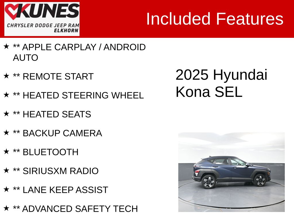 Used 2025 Hyundai Kona SEL SUV