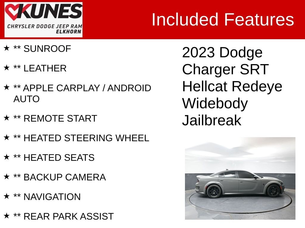 Used 2023 Dodge Charger SRT Hellcat Widebody Sedan