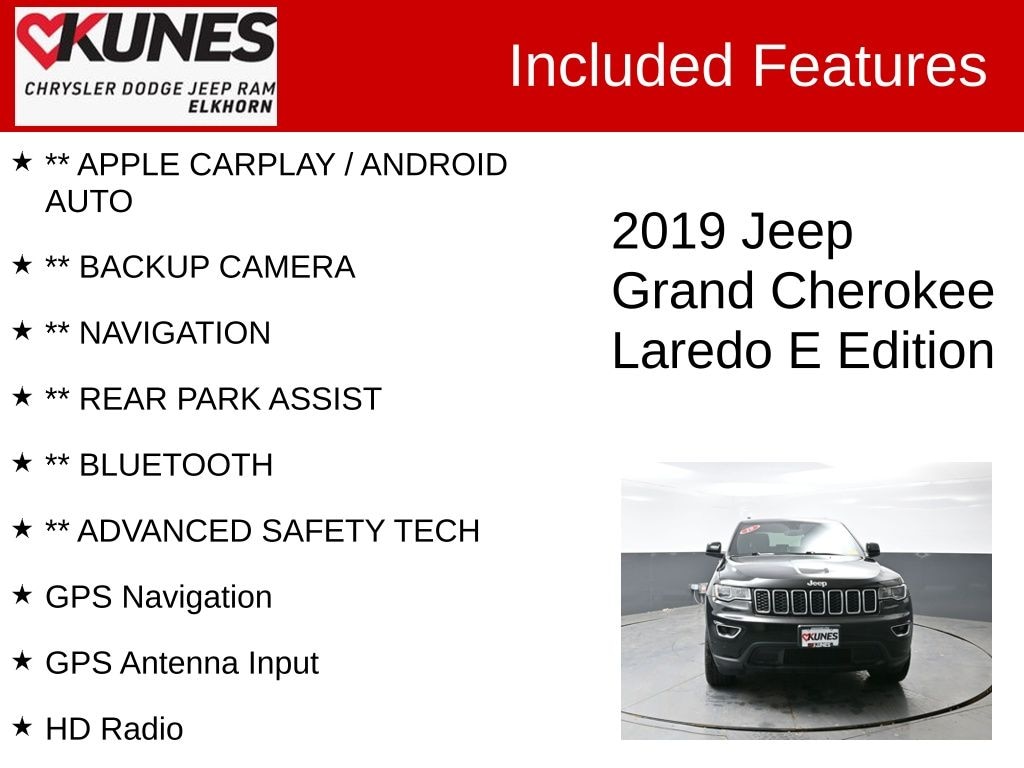 Used 2019 Jeep Grand Cherokee Laredo SUV