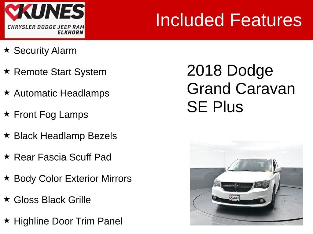 Used 2018 Dodge Grand Caravan SE Van Passenger Van