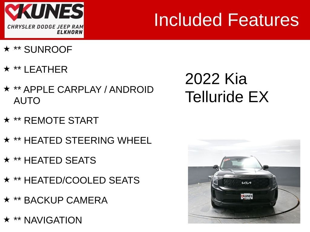 Used 2022 Kia Telluride EX SUV
