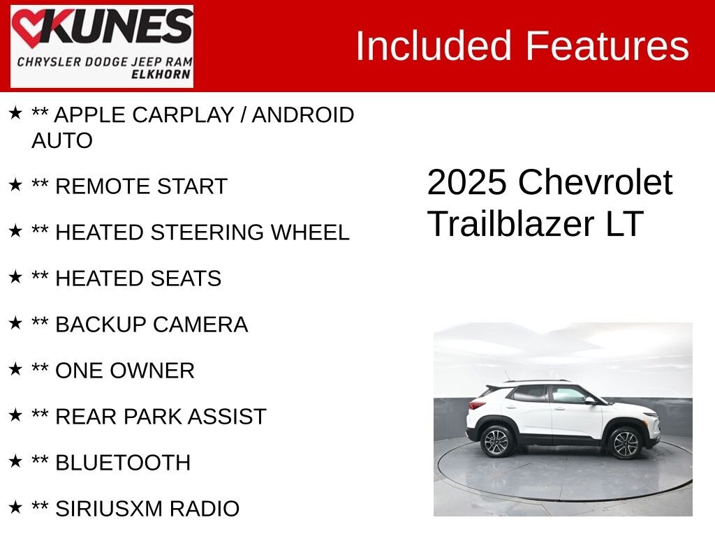 Used 2025 Chevrolet Trailblazer LT SUV