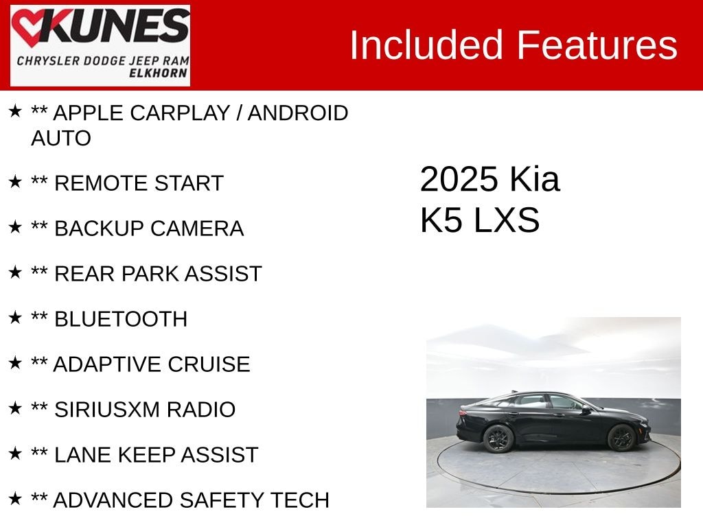 Used 2025 Kia K5 LXS Sedan