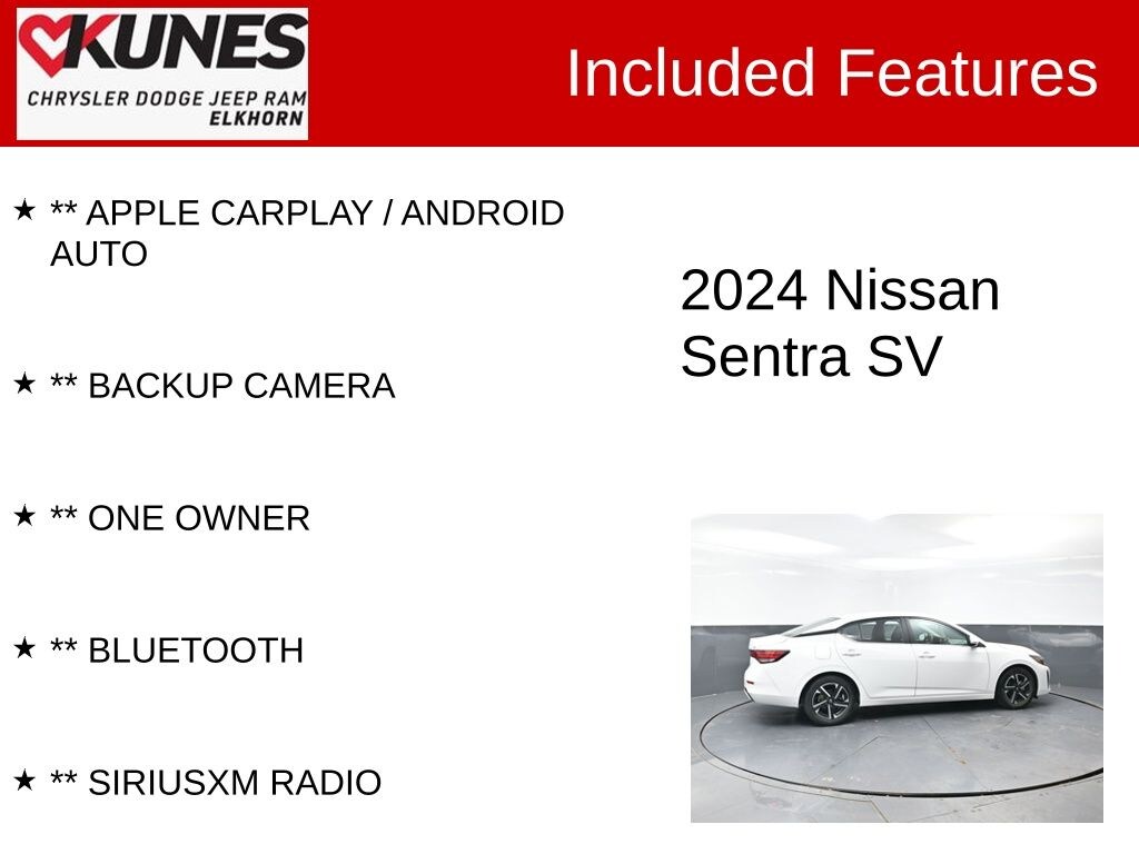 Used 2024 Nissan Sentra SV Sedan
