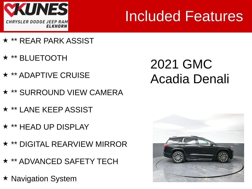 Used 2021 GMC Acadia Denali SUV