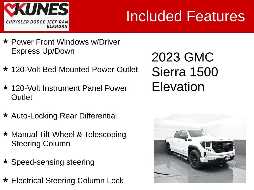 Used 2023 GMC Sierra 1500 Elevation w/3SB Truck Crew Cab