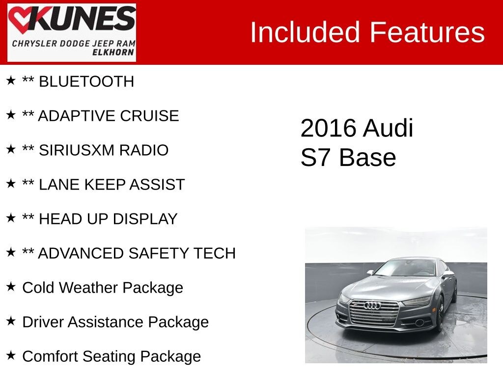 Used 2016 Audi S7 4.0T Sedan