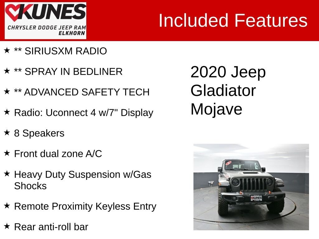 Used 2020 Jeep Gladiator Mojave Truck Crew Cab