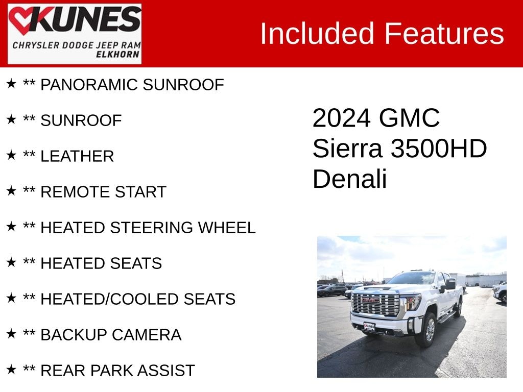 Certified 2024 GMC Sierra 3500 HD Denali Truck Crew Cab
