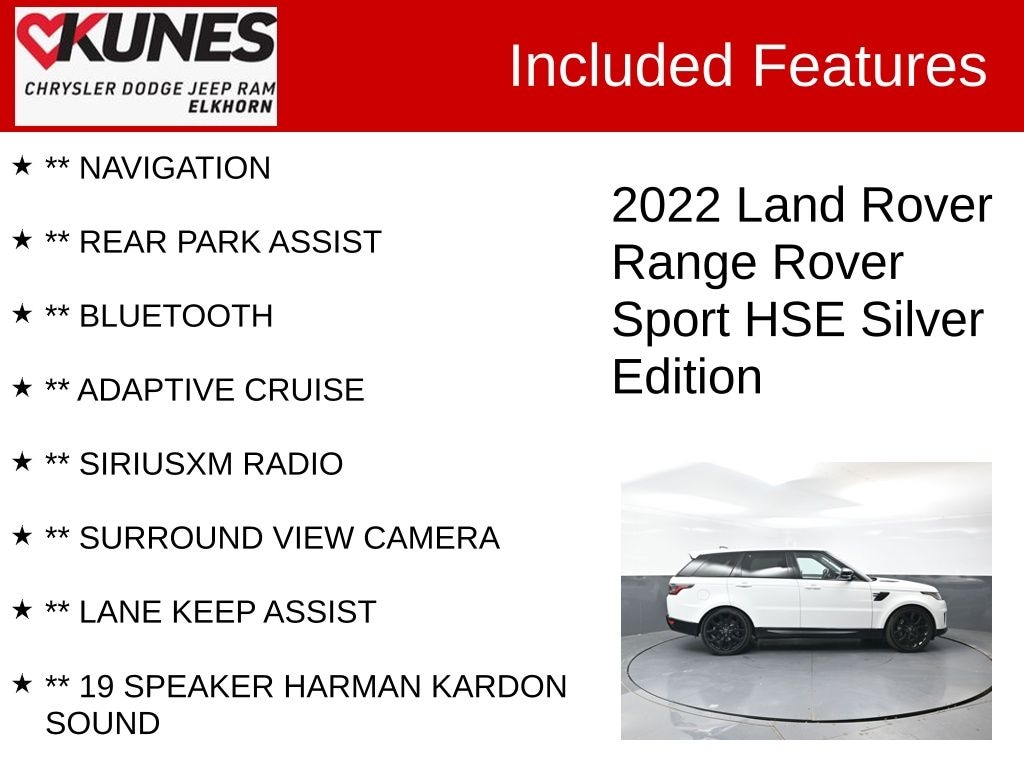 Used 2022 Land Rover Range Rover Sport HSE Silver Edition MHEV SUV