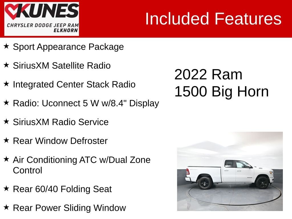 Used 2022 Ram 1500 Big Horn/Lone Star Truck Quad Cab