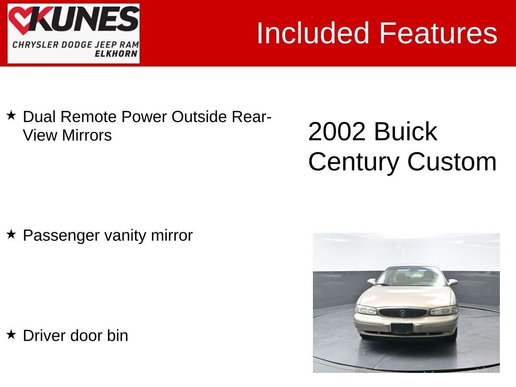Used 2002 Buick Century Custom Sedan