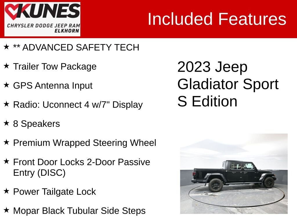 Used 2023 Jeep Gladiator Sport Truck Crew Cab