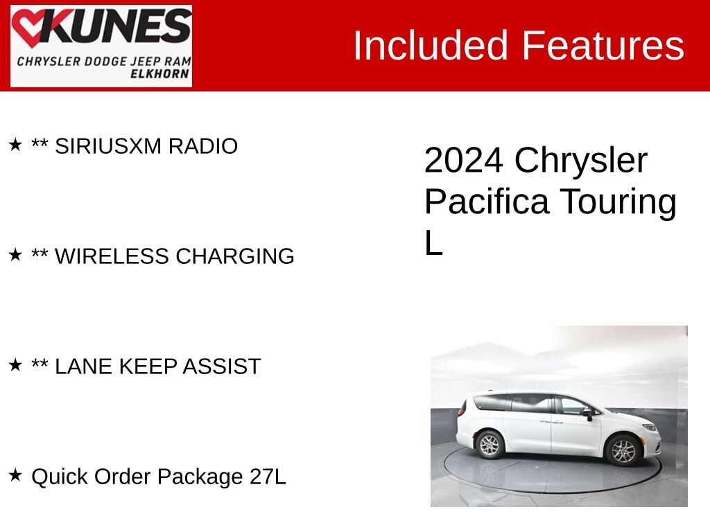Used 2024 Chrysler Pacifica Touring L Van Passenger Van