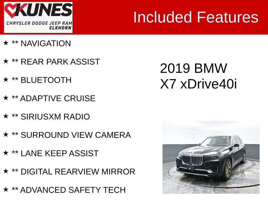 Used 2019 BMW X7 xDrive40i SUV