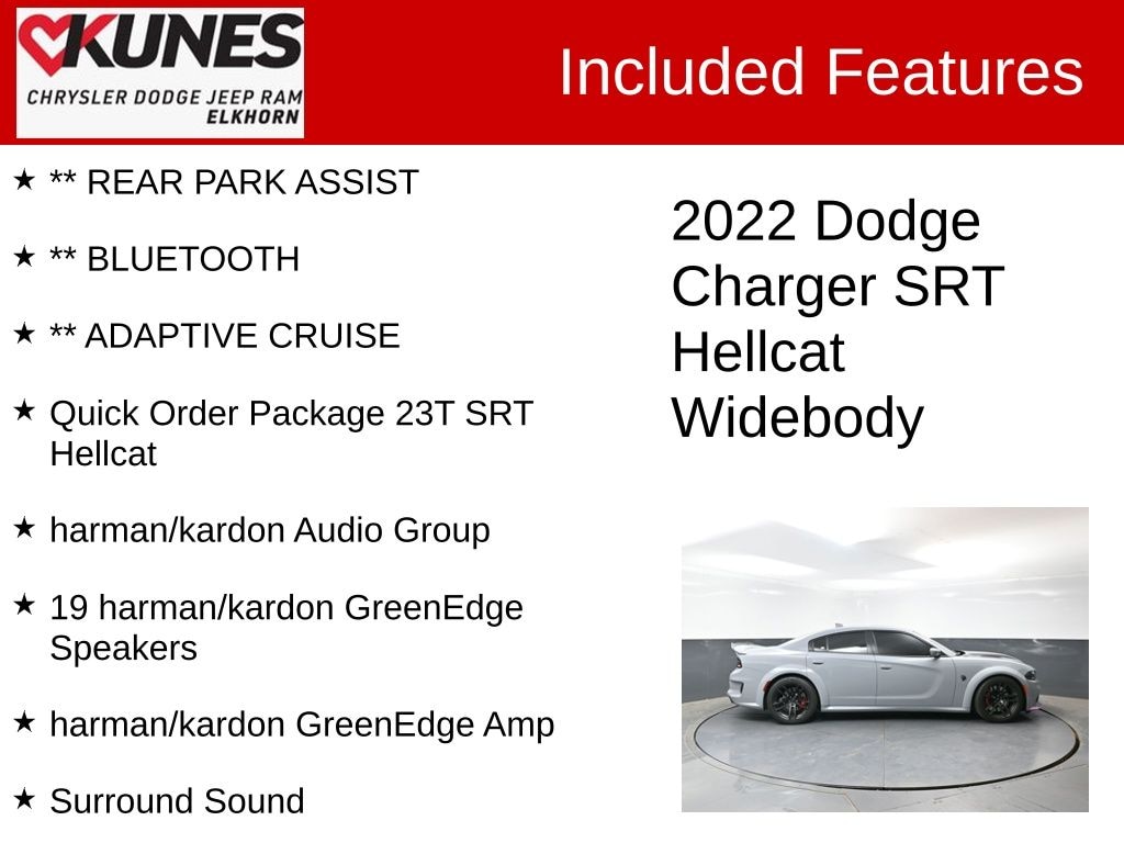 Used 2022 Dodge Charger SRT Hellcat Widebody Sedan