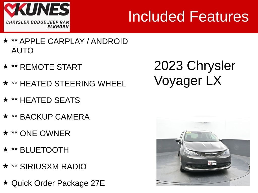 Used 2023 Chrysler Voyager LX Van Passenger Van