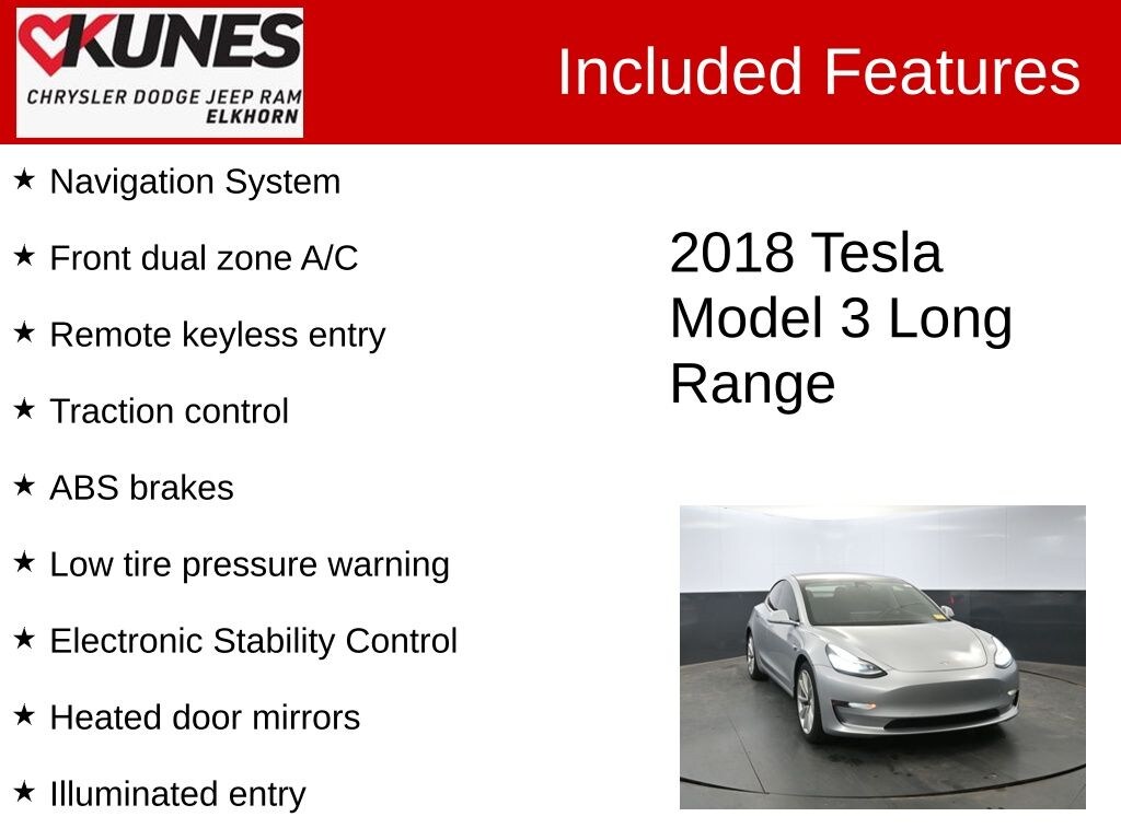 Used 2018 Tesla Model 3 Sedan