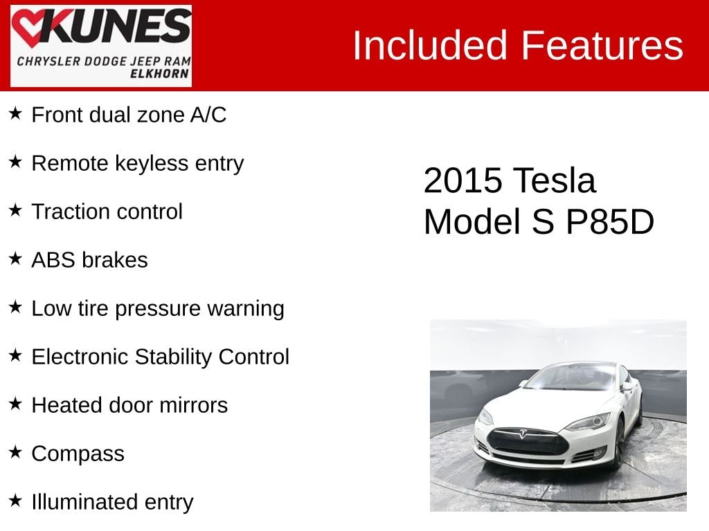 Used 2015 Tesla Model S Sedan