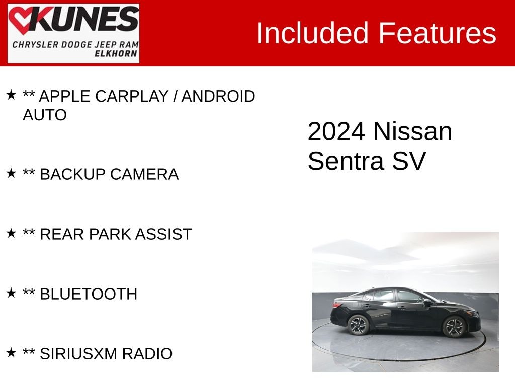 Used 2024 Nissan Sentra SV Sedan