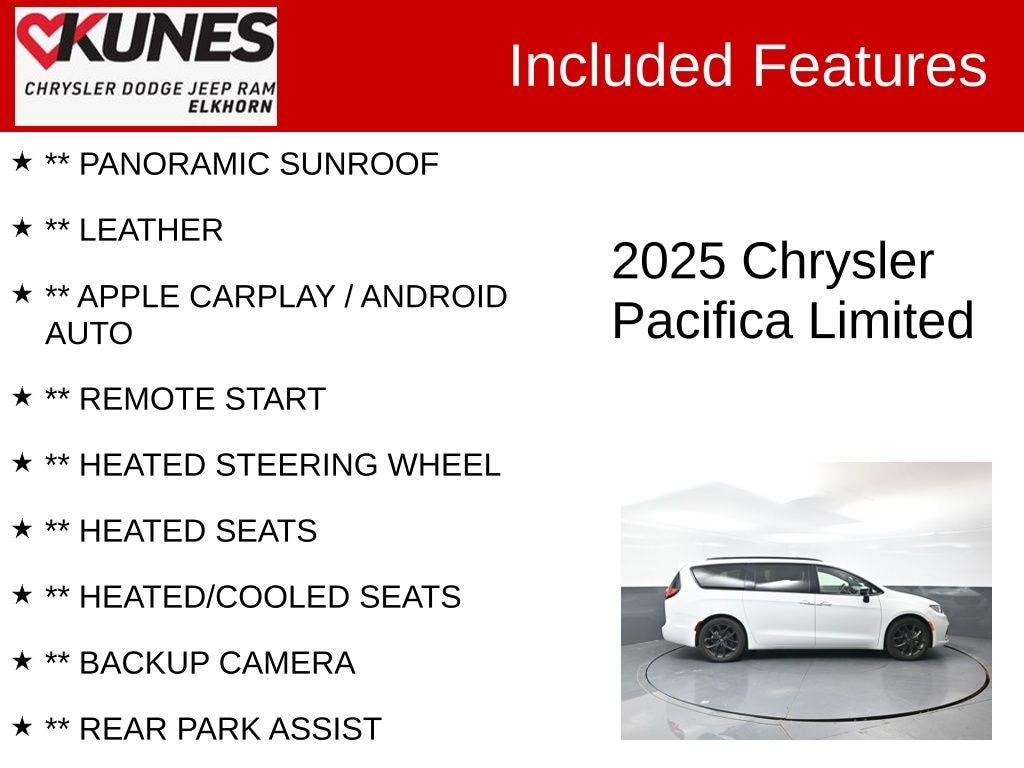 Used 2025 Chrysler Pacifica Limited Van Passenger Van
