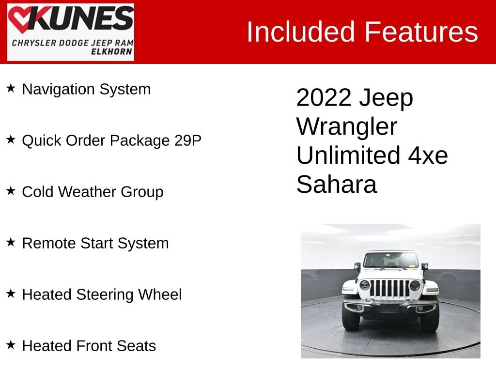 Used 2022 Jeep Wrangler Unlimited 4xe Sahara SUV
