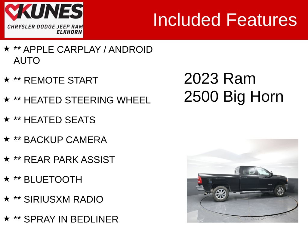 Used 2023 Ram 2500 Big Horn Truck Crew Cab