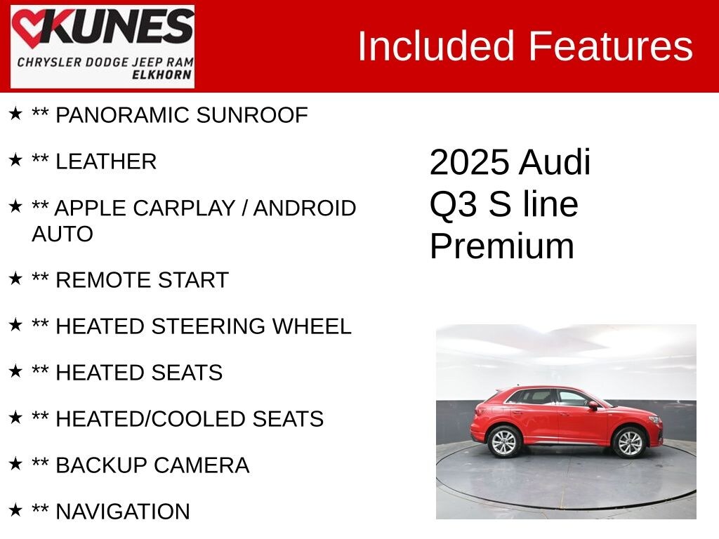 Used 2025 Audi Q3 45 S line Premium SUV