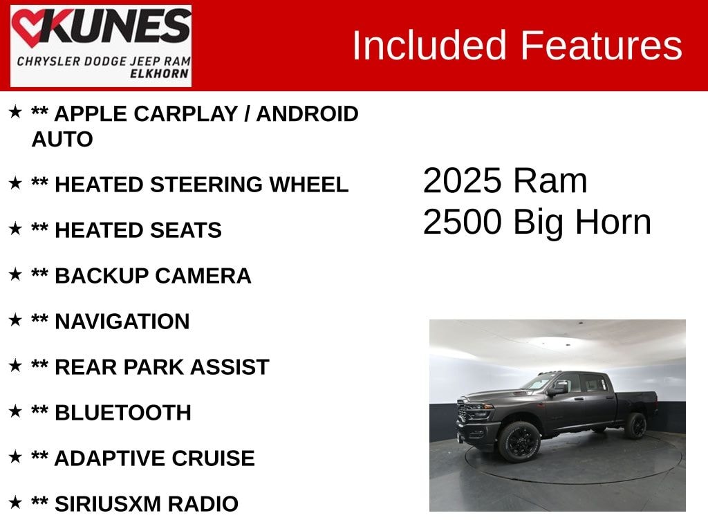 New 2025 Ram 2500 Big Horn Pickup