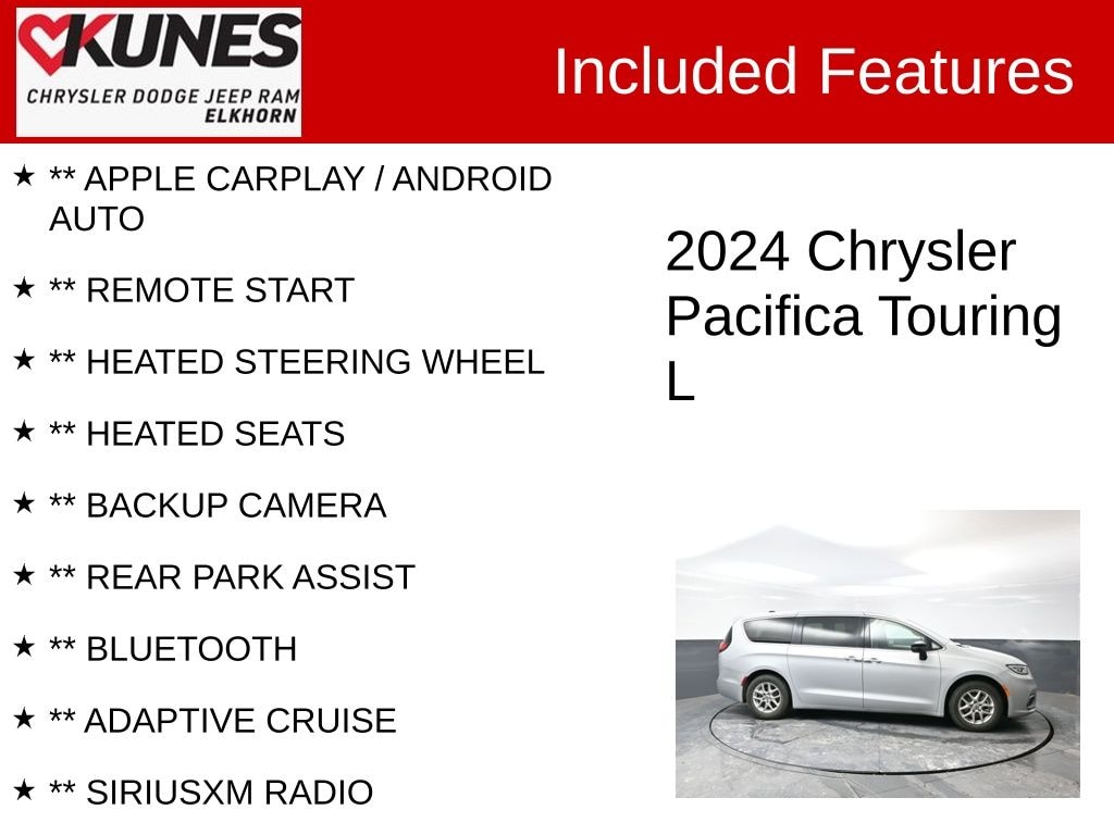 Used 2024 Chrysler Pacifica Touring L Van Passenger Van