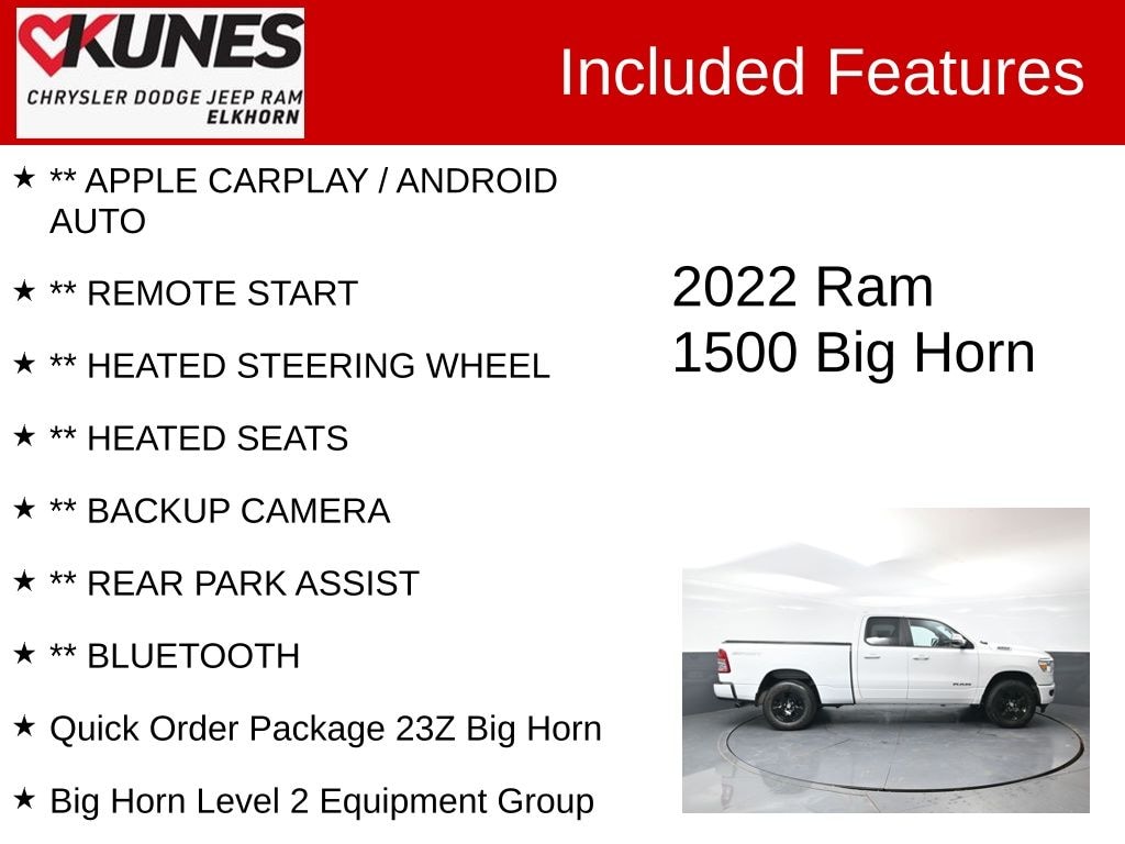 Used 2022 Ram 1500 Big Horn/Lone Star Truck Quad Cab