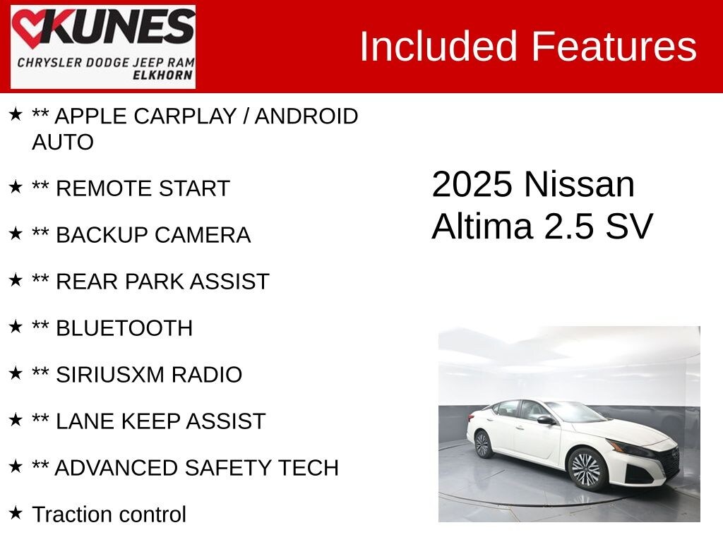 Used 2025 Nissan Altima SV Sedan
