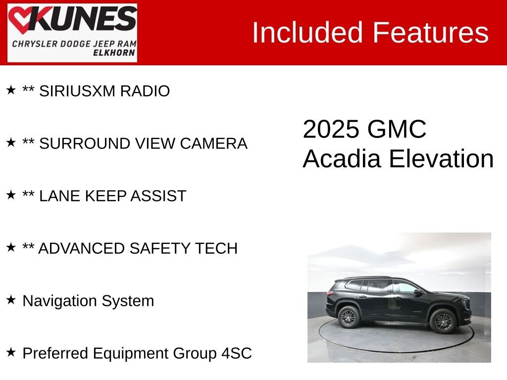 Used 2025 GMC Acadia Elevation SUV