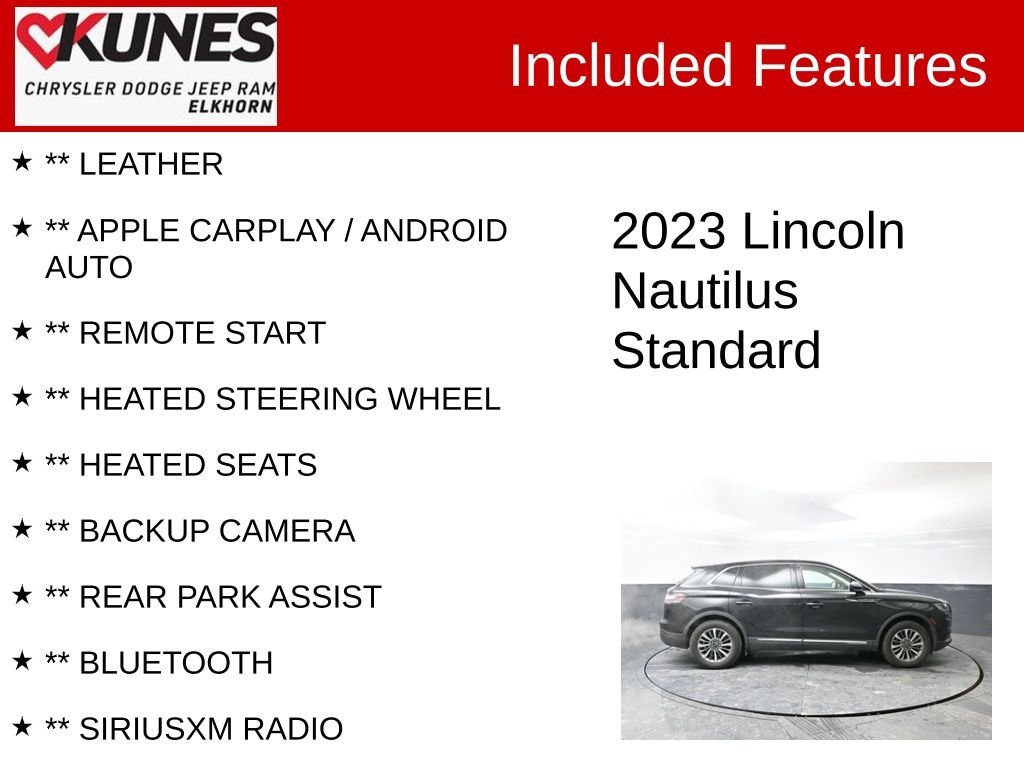 Used 2023 Lincoln Nautilus Standard SUV