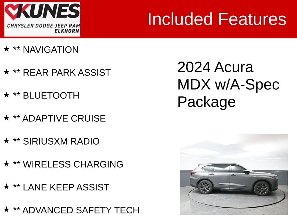 Used 2024 Acura MDX SH-AWD A-Spec Package SUV