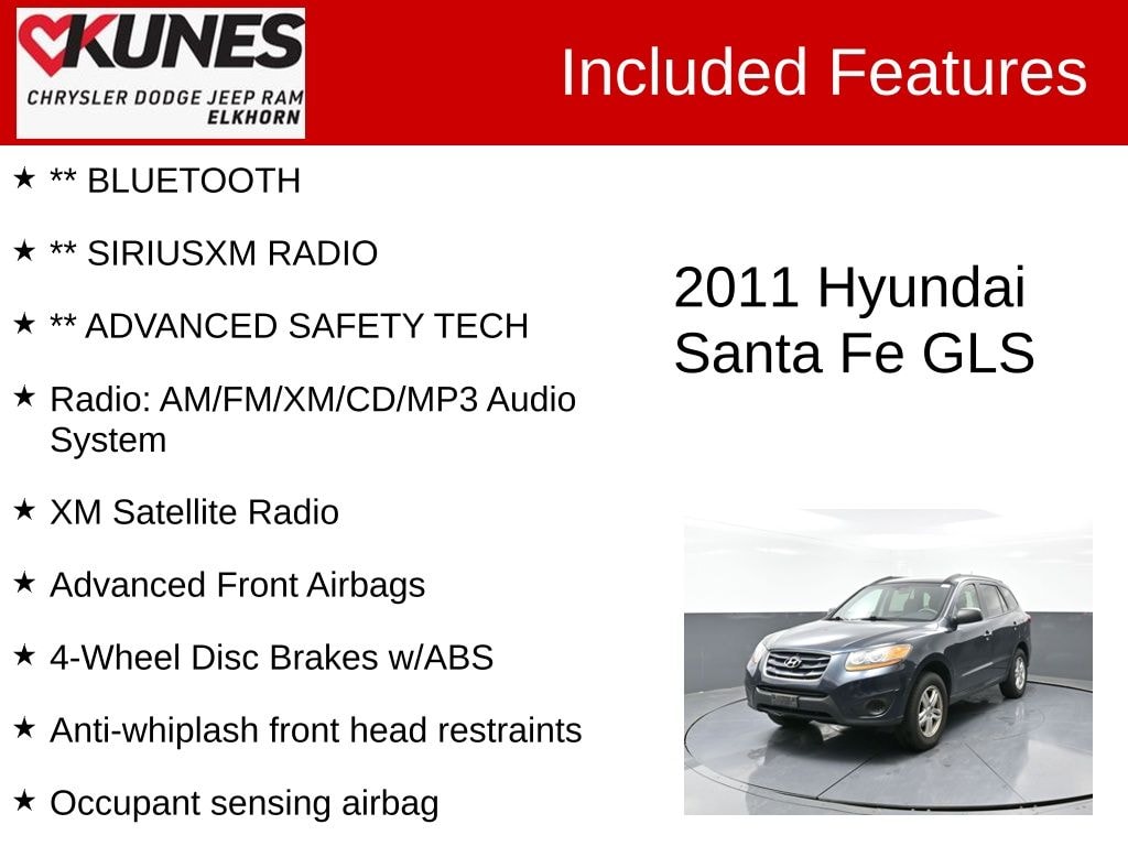 Used 2011 Hyundai Santa Fe GLS SUV