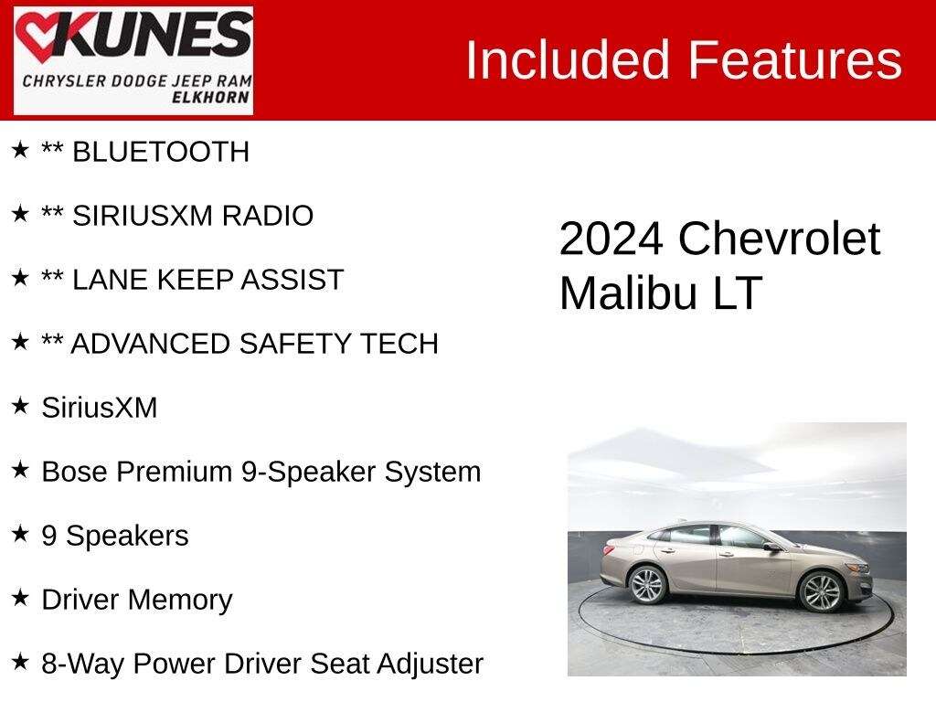 Certified 2024 Chevrolet Malibu 2LT Sedan