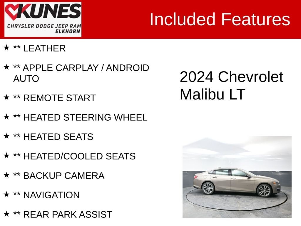 Certified 2024 Chevrolet Malibu 2LT Sedan
