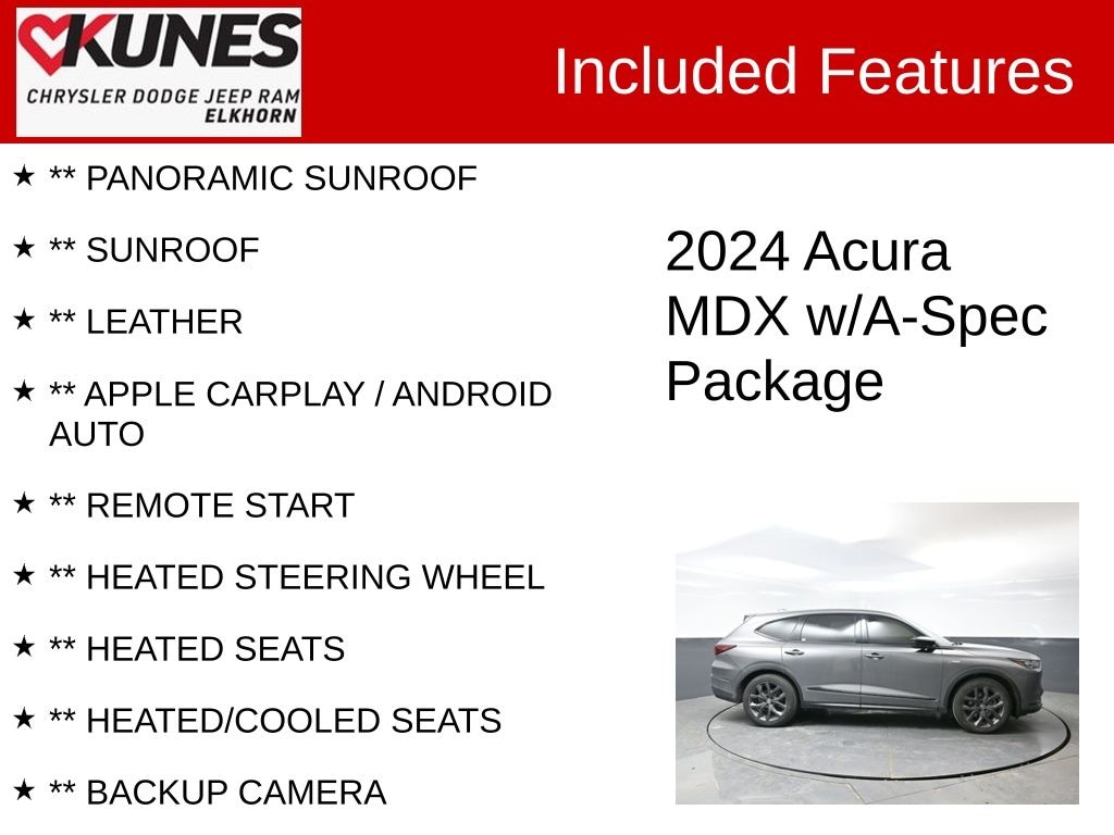 Used 2024 Acura MDX SH-AWD A-Spec Package SUV