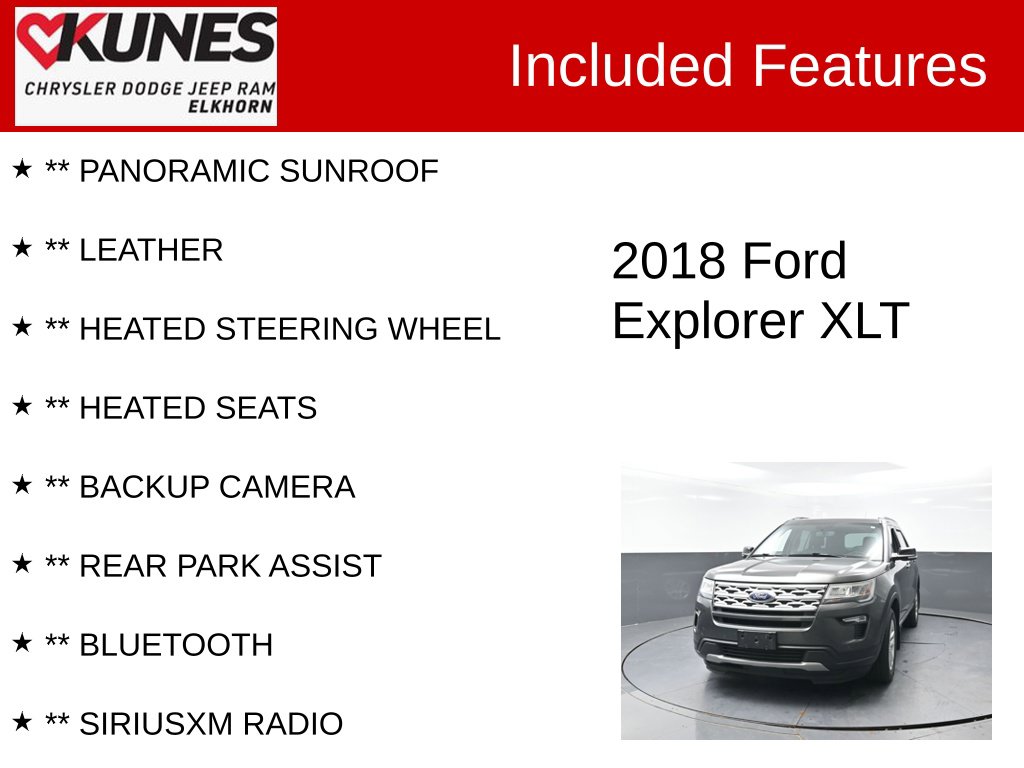 Used 2018 Ford Explorer XLT SUV