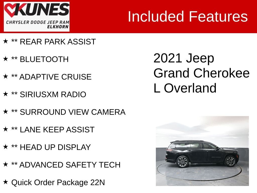 Used 2021 Jeep Grand Cherokee L Overland SUV