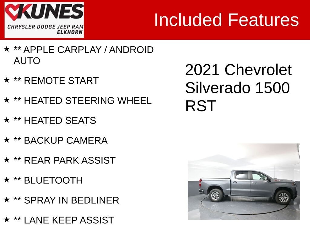 Used 2021 Chevrolet Silverado 1500 RST Truck Crew Cab
