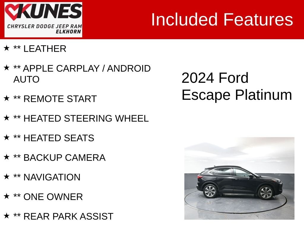 Used 2024 Ford Escape Platinum SUV