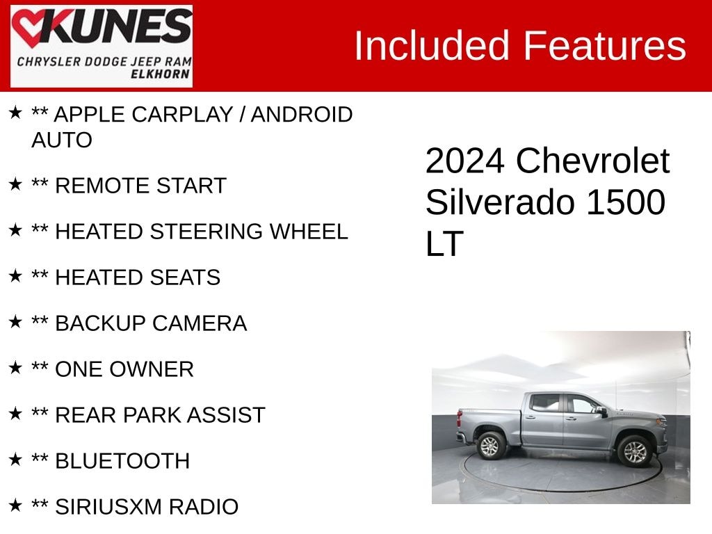 Used 2024 Chevrolet Silverado 1500 LT Truck Crew Cab
