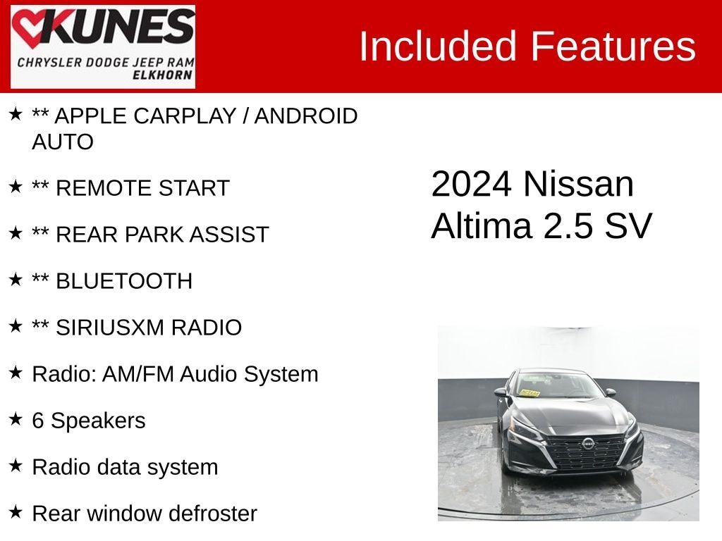 Used 2024 Nissan Altima 2.5 SV Sedan
