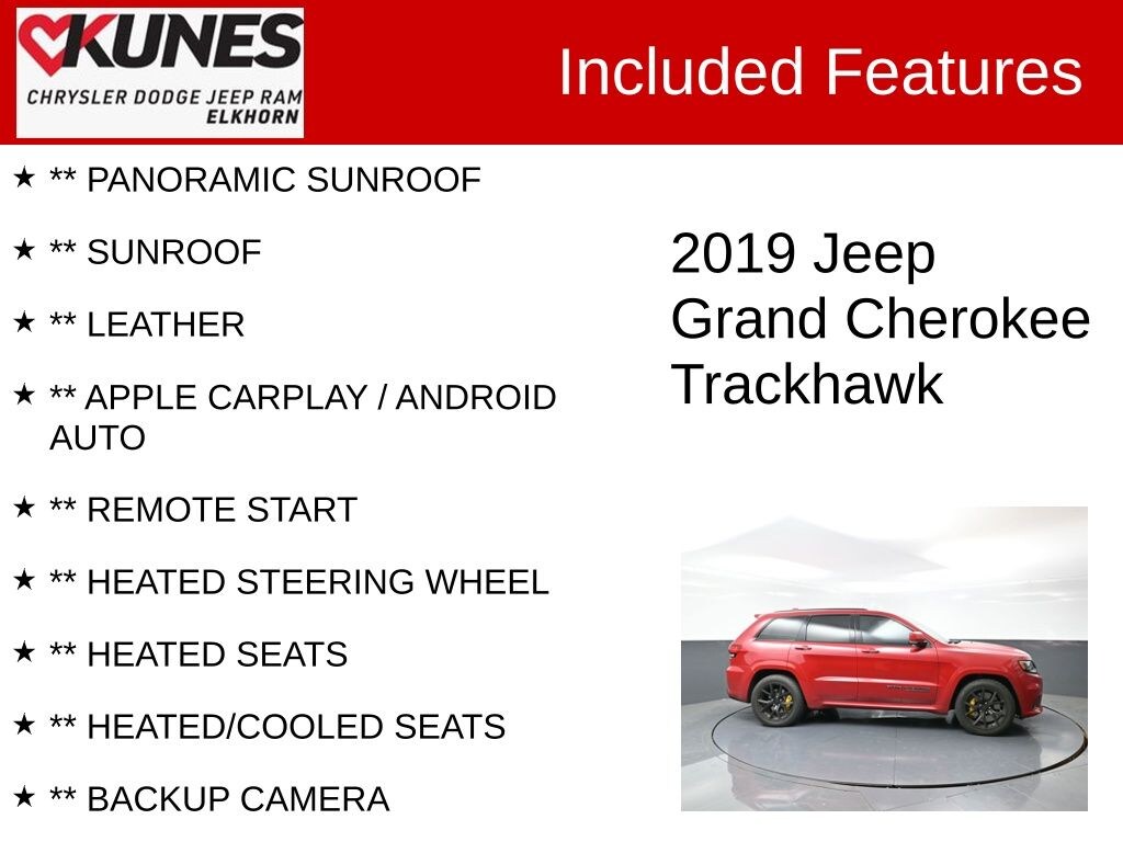 Used 2019 Jeep Grand Cherokee Trackhawk SUV